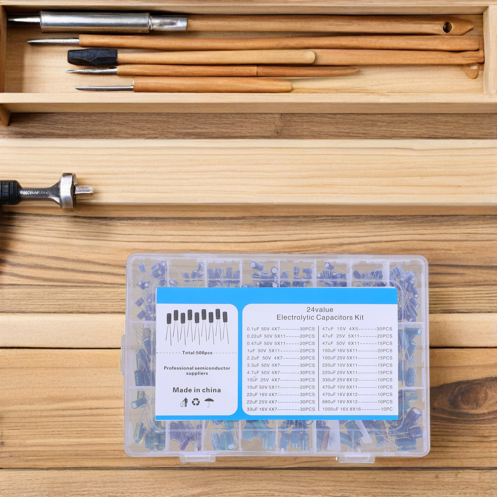 Kit de 500 Condensadores Elect - Electronics Repairs reseña y precio